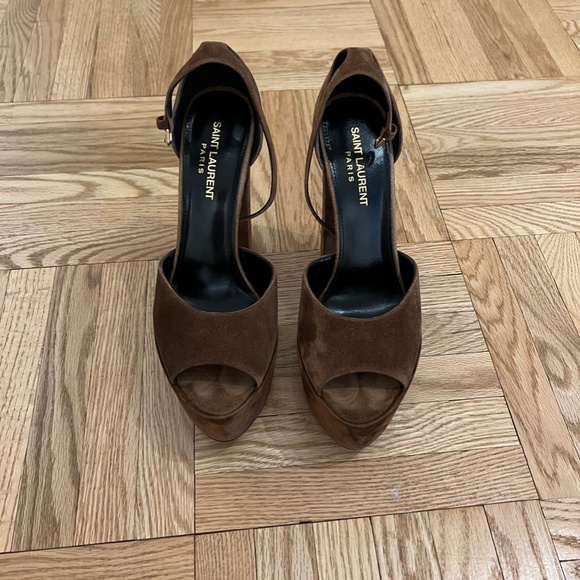 Saint Laurent Jodie Brown Platforms NWOB - Picture 1 of 7
